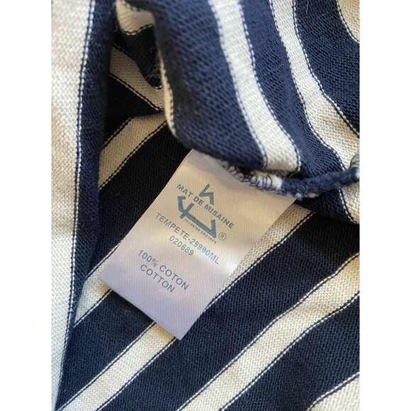 Mat de Misaine Breton Top Size M Blue Striped Sailor French Coastal Quiet Luxury - Picture 8 of 12